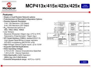 5kOhms Potentiomètre numérique MCP4151T-502E-MF