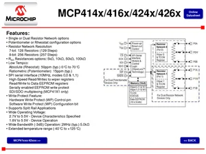 5kOhms Potentiomètre numérique MCP4161-502E-MF