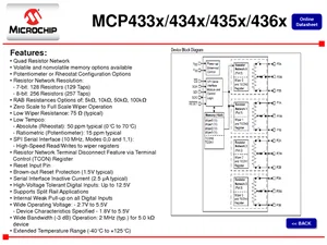 10kOhms Potentiomètre numérique MCP4341T-103E-ML