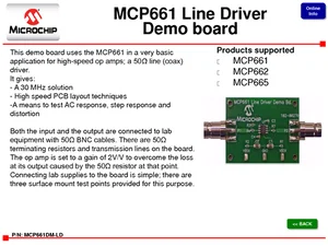 Scheda Demo Microchip MCP661 Driver di Linea