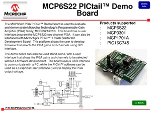 Scheda demo Microchip MCP6S22 PGA PICtail