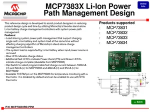 Microchip MCP7383XRD-PPM Li-Ion System Power Path Management Reference Design