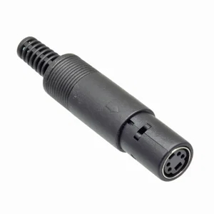 MINI DIN 4-Pin Vrouwelijke Connector MD4-01, Vrijhangend, S-VHS A-V