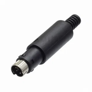 MINI DIN 6-Pin Mannelijke Connector MD6-03, Vrijhangend, PS-2 A-V