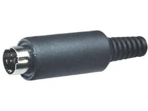 MDC-009 9-polige Mini DIN Stekker, Asymmetrische Pinout, Kabelmontage