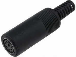 Female Connector 6 Contacten Kabelmontage Soldeer Recht