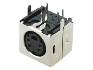 Connfly Mini DIN S-VIDEO Female 4 Contacten THT PCB Montage