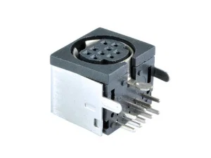 MDC-209E 9-pins Mini DIN Metalen Paneelbus, Afgeschermd THT
