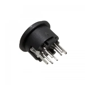 E-tec MDJ-004-SN01-AG 4-pins Mini DIN Printplaatbus, Rechte Pinnen THT