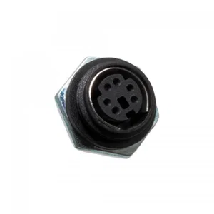 E-tec MDJ-006-SS01-AGZ 6-pins Mini DIN Bus, Schroefbevestiging D=13.5mm