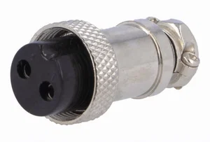 MIC-322 Microfoonconnector, 2-Polige Bus, Kabelmontage, Type GX16-2A