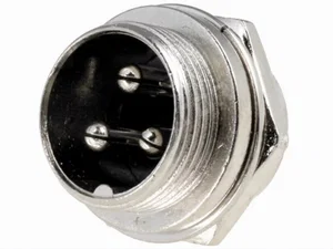 MIC-333 Microfoon Male Paneelmontage Connector, 3-pins