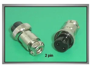 MIC322 M16 Ronde Connector, 2-Polig, Kabelmontage, Soldeerverbinding, Vrije Bus