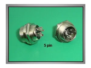 M16 5-polige Mannelijke PCB-connector, Soldeerverbinding, Doorsteekmontage (THT), RoHS