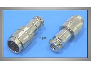 Div MIC346 M16 6-polige Vrijhangende Stekker, Soldeeraansluiting
