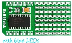 Mikroelektronika MIKROE-1307 8x8 B Click Board, MAX7219, Matrice LED Blu