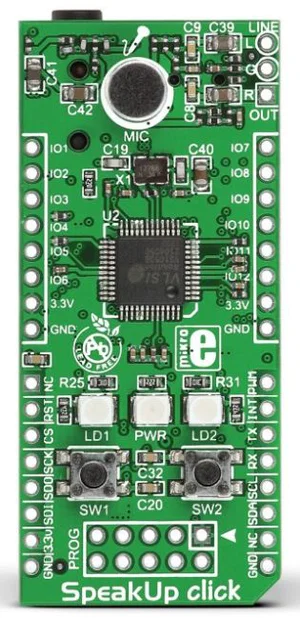 Mikroelektronika MIKROE-1534 VS1053 Codec Audio Stereo con Controllo Vocale STM32F415RG MCU
