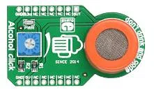 Mikroelektronika MIKROE-1586 MQ-3 Sensore di Gas Alcol Click Board, 0.04-4mg/L, 5V