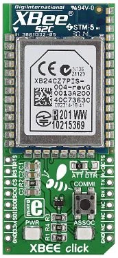 Mikroelektronika MIKROE-1599 XBee ZigBee Modulo Click Board, 2.4-2.5 GHz, 250 Kbps, 3.3V