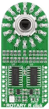 Mikroelektronika MIKROE-1823 Encoder Rotativo Incrementale 15 Impulsi 16 LED Rossi SPI 3.3V/5V
