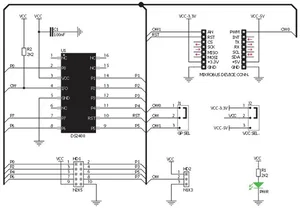 Mikroelektronika MIKROE-1874 DS2408 Espansore I/O 8 Canali, Interfaccia 1-Wire, 3.3V/5V