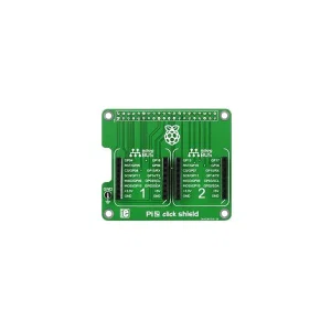 Mikroelektronika MIKROE-1879 Pi 2 Click Shield per Raspberry Pi 2B/B+, Due Socket mikroBUS