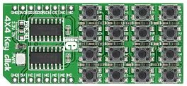 Mikroelektronika MIKROE-1889 Click Board Tastiera 4x4, 16 Pulsanti, Interfaccia SPI, 3.3V/5V