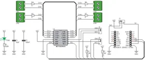 Mikroelektronika MIKROE-1894 ADC 3 Click, MCP3428 ADC 4 Canali 16 Bit, I2C, 3.3V/5V