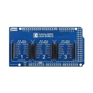 Mikroelektronika Arduino Mega Click Shield MIKROE-1900 con 3 Socket mikroBUS
