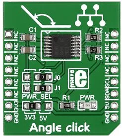 Mikroelektronika MIKROE-2030 Angle Click Board, Sensore Angolo Magnetico A1335, 360°, I2C/SPI, 3.3V/