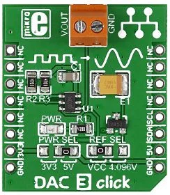 Modulo DAC Mikroelektronika MIKROE-2038, Interfaccia I2C, EEPROM per Memorizzazione Valore Registro 