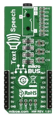Mikroelektronika MIKROE-2253 Scheda Click Text-to-Speech - IC Sintetizzatore Vocale Epson S1V30120