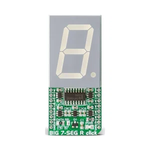 Mikroelektronika MIKROE-2269 Big 7-Seg R Click Board - Display LED a 7 Segmenti Rosso da 1.0 Pollici