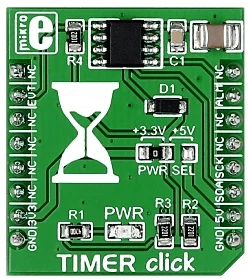 Mikroelektronika MIKROE-2333 Timer Click Board - Registratore di Tempo Trascorso Totale DS1682, I2C