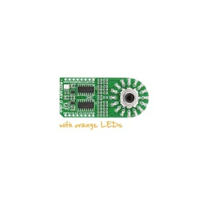 Mikroelektronika MIKROE-2380 Rotary O Click Board, Encoder Incrementale a 15 Impulsi, 16 LED Arancio