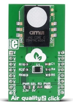 Mikroelektronika MIKROE-2529 Modulo Sensore Gas Interfaccia I2C