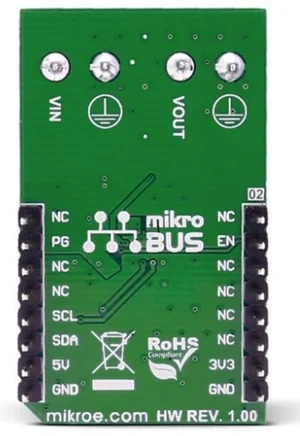 Mikroelektronika MIKROE-2574 Scheda Click MIC24045 Regolatore Step-Down Sincrono 5A Programmabile I2