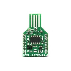 Mikroelektronika MIKROE-2810 USB UART 4 Click Board con Interfaccia FT232RL
