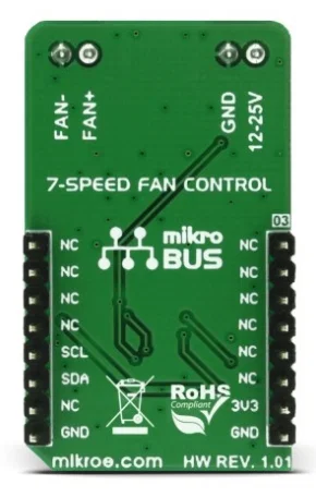 Mikroelektronika MIKROE-2841 Fan 3 Click Board - MIC29152, Controllo Velocità Ventola