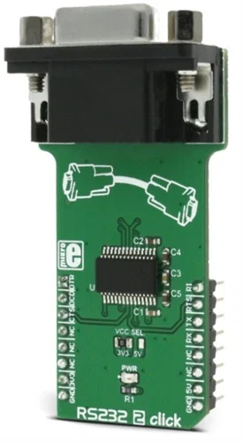 Mikroelektronika MIKROE-2897 RS232 2 Click MAX3237E Transceiver RS232 Multicanale