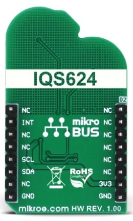 Mikroelektronika MIKROE-2920 IQS624 Sensore Capacitivo a Effetto Hall ProxFusion