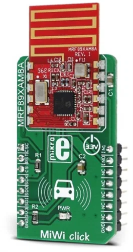 Mikroelektronika MIKROE-2924 MRF89XAM8A Modulo Ricetrasmettitore Radio Sub-GHz 868 MHz