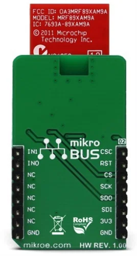 Mikroelektronika MIKROE-2925 MRF89XAM9A Modulo Ricetrasmettitore Radio Sub-GHz 915 MHz