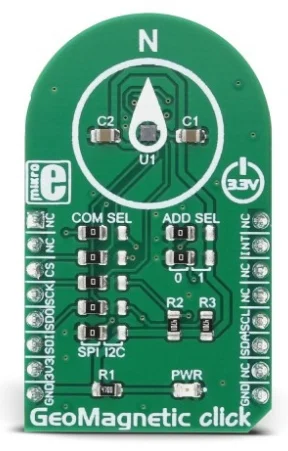 Mikroelektronika MIKROE-2935 BMM150 Sensore Geomagnetico di Bosch
