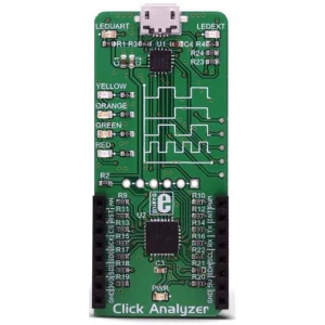 Mikroelektronika MIKROE-2956 Click Analyzer per il Monitoraggio dello Stato dei Pin e della Tensione