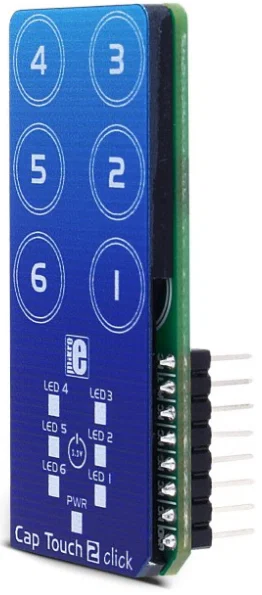 Mikroelektronika MIKROE-2964 CAP1166 Modulo Click Board Sensore Tattile Capacitivo