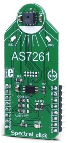 Mikroelektronika MIKROE-2972 Spectral Click Sensore di Colore Bianco Cromatico XYZ