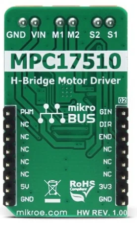 Mikroelektronika MIKROE-3000 H-Bridge 2 Click Board - DC Motor Driver 1.2A 15V