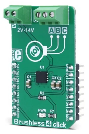 Mikroelektronika MIKROE-3019 Brushless 4 Click Board - Sensorless BLDC Motor Driver 2V-14V