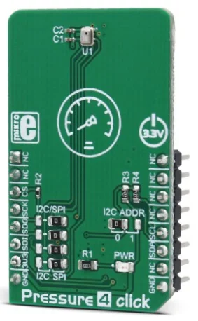 Mikroelektronika MIKROE-3020 Pressure 4 Click Board - Barometric Pressure Sensor BMP280